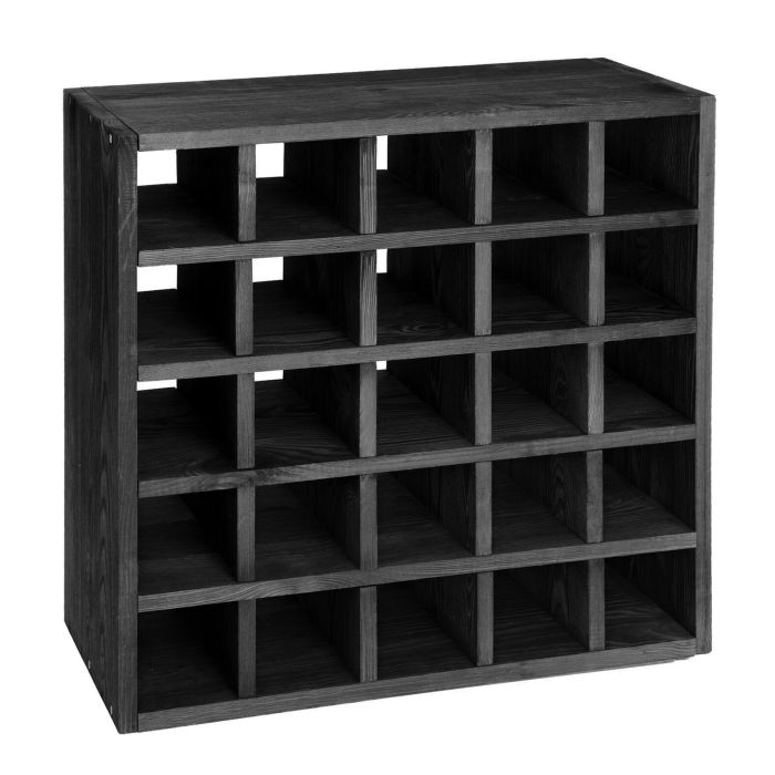 Wine rack 52 cm, check, stained black